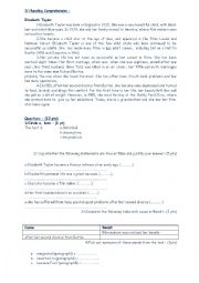 English Worksheet: end of term test first form tunisia