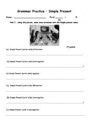 English Worksheet: Simple Present