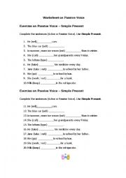 English Worksheet: Passive Voice 