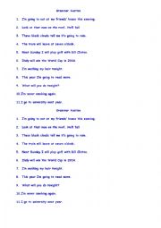 English Worksheet: Future tense. Grammar auction