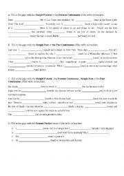 English Worksheet: Revision Worksheet