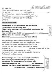 English Worksheet: It wanst me - song - by shaggy