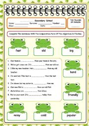 English Worksheet: Comparision