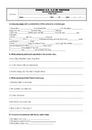 English Worksheet: Revision Worksheet 