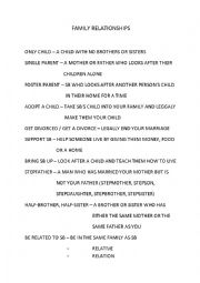 English Worksheet: family vocab