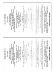 English Worksheet: Michael Jackson Billy Jean