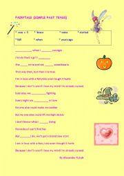 English Worksheet:  PAST TENSE FAIRY TALE 