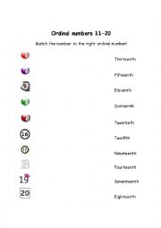 Ordinal numbers 11-20