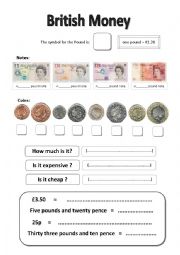 English Worksheet: British Currency
