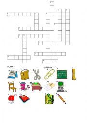 English Worksheet: classroom puzzle