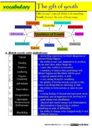 English Worksheet: THE GIFT OF YOUTH