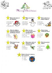 English Worksheet: Christmas quiz