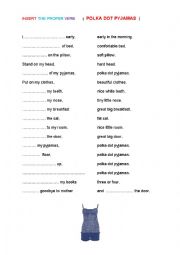 English Worksheet: POLKA DOT PYJAMAS