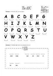 English Worksheet: abc