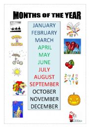 Months of the year - ESL worksheet by raguila