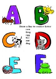 English Worksheet: Animal Alphabet