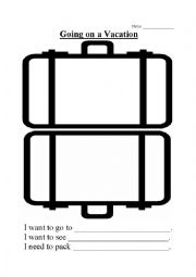 English Worksheet: Vacation suitcase