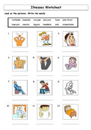 English Worksheet: Illness