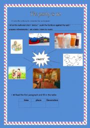 English Worksheet: lesson: the party is on