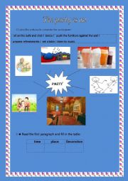 English Worksheet: lesson: the party is on