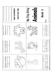 English Worksheet: Book of Animals 3