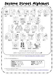 English Worksheet: Sesame Street alphabet
