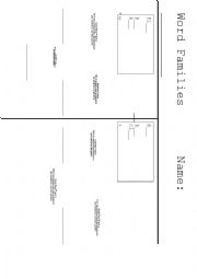 English Worksheet: Word Families