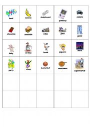 English Worksheet: First words - English memory