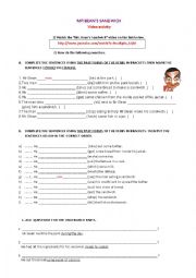 English Worksheet: past simple activity with a video