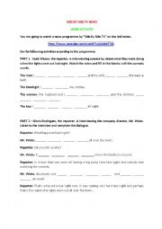 English Worksheet: past continuous activities with a video