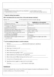 English Worksheet: Present Tenses (simple, continuous and perfect)