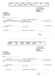 English Worksheet: application letter form