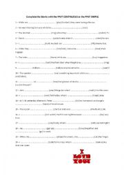 English Worksheet: when-while