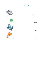 English Worksheet: pets