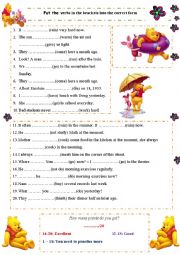 Put the verbs into the correct form - part 1