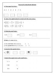 English Worksheet: letters