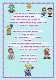 English Worksheet: Michael Jacksons song : 