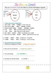 English Worksheet: Present Simple