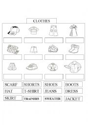 English Worksheet: CLOTHES