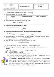 English Worksheet: 8th form test