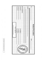 English Worksheet: prescription (should-shouldnt)