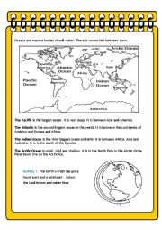 English Worksheet: THE RELIEF OF THE PLANET EARTH PART II