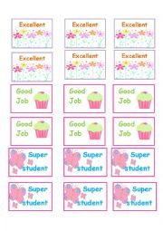 English Worksheet: rewarding stickers1