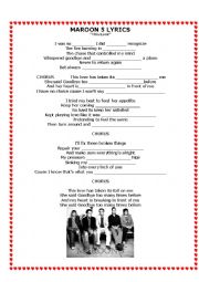 English Worksheet: Valentines song - Maroon 5, This love