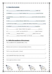 English Worksheet: simple past tense