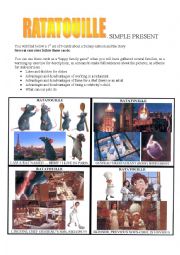 English Worksheet: Ratatouille - simple present