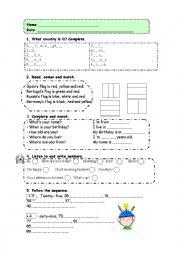 English Worksheet: Trinity GESE. Degree 1