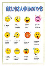 English Worksheet: Feelings and emotions