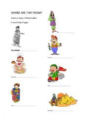 English Worksheet: Countries