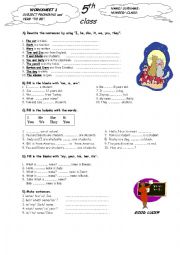 English Worksheet: to be and pronouns